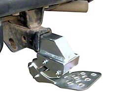 Receiver Hitch Hide-A-Step; Silver (Universal; Some Adaptation May Be Required)