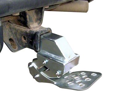 Receiver Hitch Hide-A-Step; Silver (Universal; Some Adaptation May Be Required)