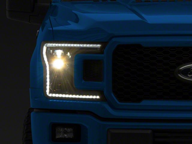 Morimoto XB Projector LED Headlights with White Daytime Running Lights; Black Housing; Clear Lens (18-20 F-150, Excluding Raptor)