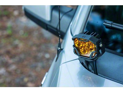 Morimoto 4Banger Ditch Light Kit; HXB Yellow Flood Beam (21-24 F-150)