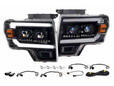 Morimoto XB Evo Hybrid LED Headlights; Black Housing; Clear Lens (09-14 F-150)