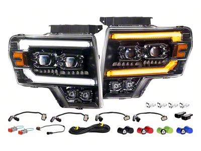 Morimoto XB Evo LED Headlights; Black Housing; Clear Lens (09-14 F-150)