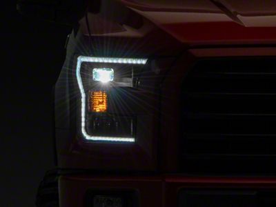 Morimoto XB Hybrid LED Headlights; Black Housing; Smoked Lens (15-17 F-150 w/ Factory Halogen Headlights)