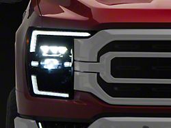 Morimoto XB LED Headlights with White DRL; Black Housing; Clear Lens (21-23 F-150 w/ Factory Halogen Headlights)