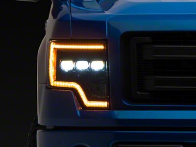 Morimoto XB LED Headlights with Amber DRL; Black Housing; Clear Lens (09-14 F-150)