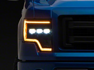 Morimoto XB LED Headlights with Amber DRL; Black Housing; Clear Lens (09-14 F-150)