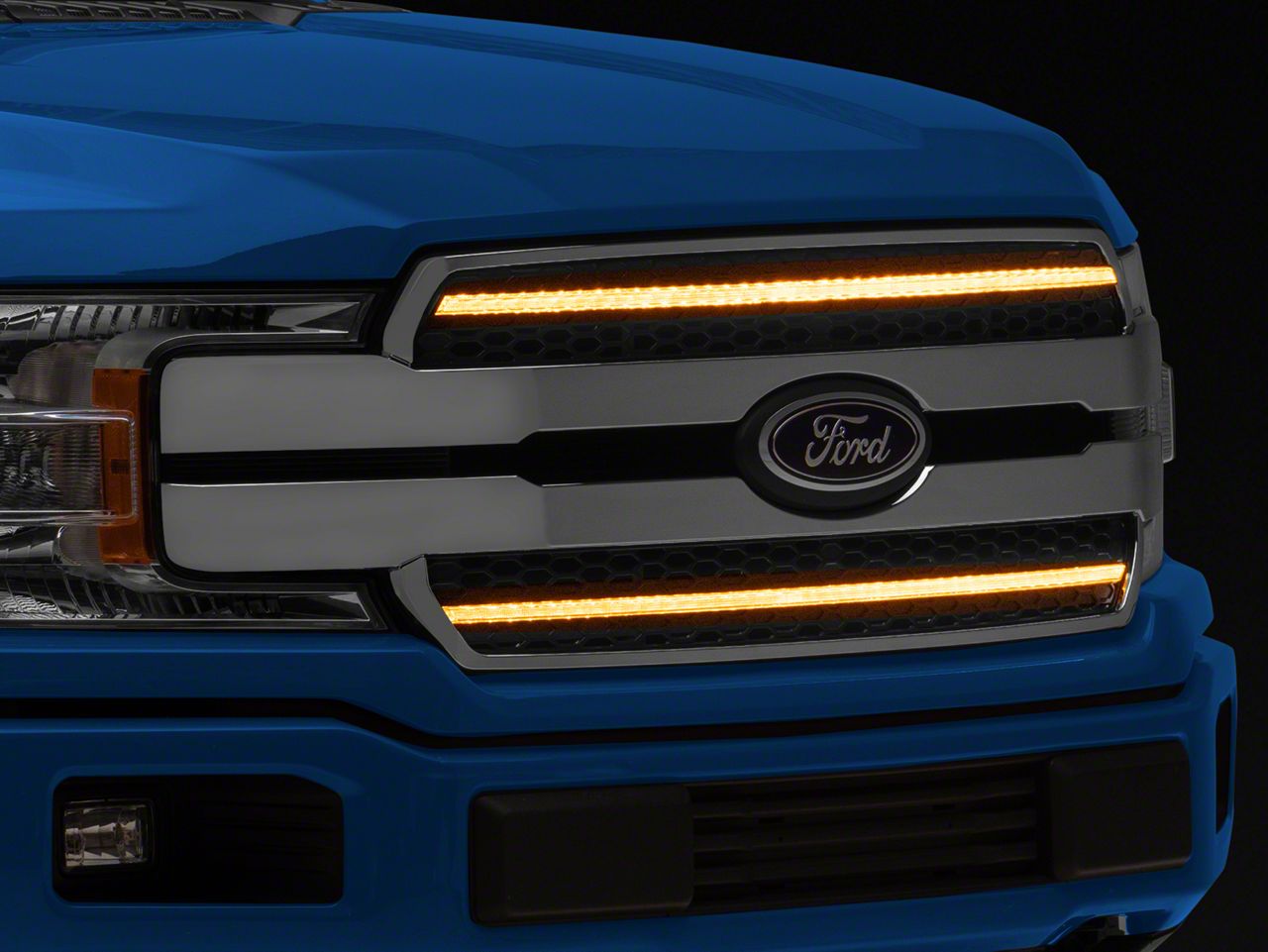 Pair Fit For 2009-2014 Ford F150 Headlights Headlamps Amber Corner Left+Right