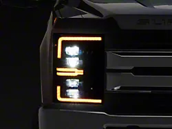 Morimoto GEN2 XB LED Headlights with Amber DRL; Black Housing; Clear Lens (17-19 F-250 Super Duty)