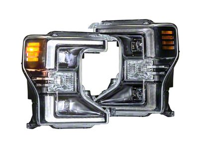 Morimoto XB Hybrid LED Headlights; Black Housing; Clear Lens (20-22 F-250 Super Duty w/ Factory LED Headlights)