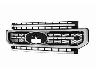 Morimoto XBG LED Upper Replacement Grille with White DRL; Chrome (20-22 F-250 Super Duty)