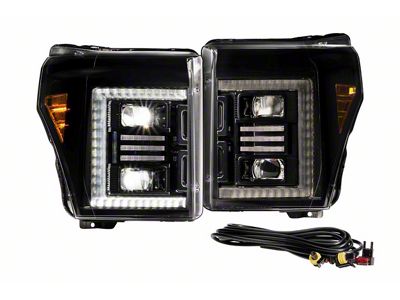 Morimoto XB Hybrid LED Headlights; Black Housing; Clear Lens (11-16 F-350 Super Duty)