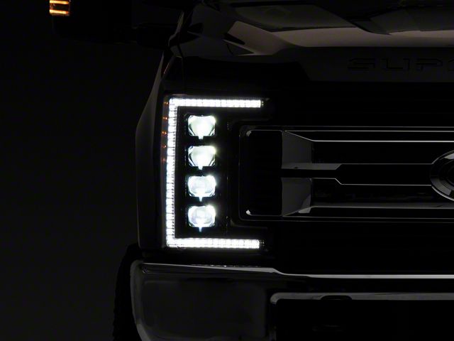 Morimoto XB LED Headlights; Black Housing; Clear Lens (17-19 F-350 Super Duty)