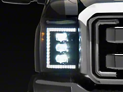 Morimoto XB LED Headlights with White DRL; Black Housing; Clear Lens (11-16 F-350 Super Duty)