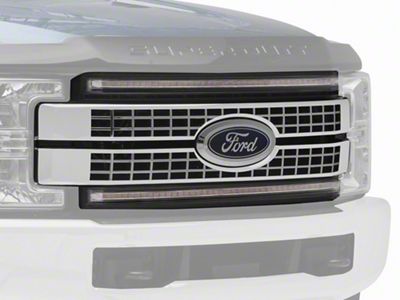 Morimoto XBG LED Upper Replacement Grille with Amber DRL; Chrome (17-19 F-350 Super Duty)