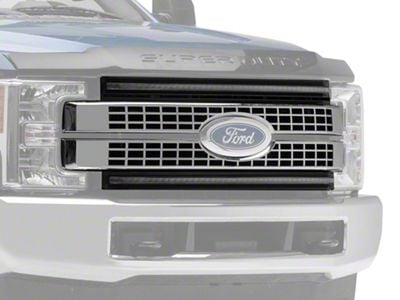 Morimoto XBG LED Upper Replacement Grille with White DRL; Chrome (17-19 F-350 Super Duty)