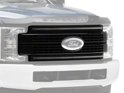 Morimoto XBG LED Upper Replacement Grille with White DRL; Paintable-Black (17-19 F-350 Super Duty)