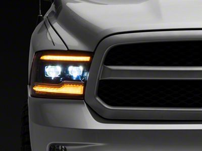 Morimoto XB LED Headlights with Amber DRL; Black Housing; Clear Lens (09-18 RAM 1500)