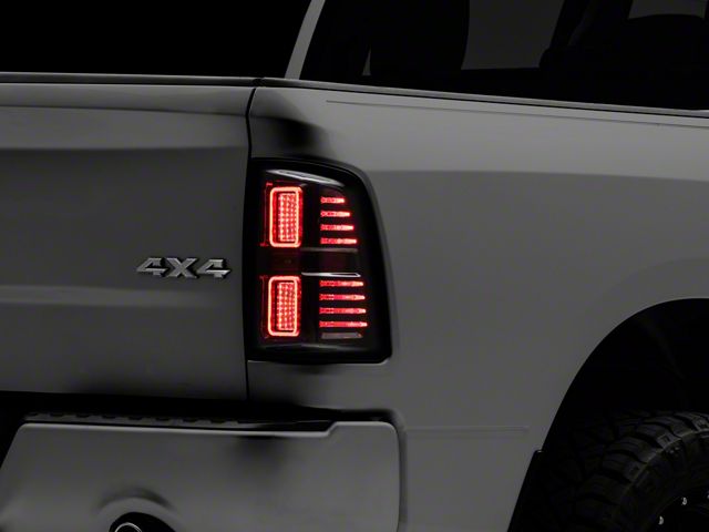 XB LED Tail Lights; Black Housing; Smoked Lens (09-18 RAM 1500 w/ Factory Halogen Tail Lights)