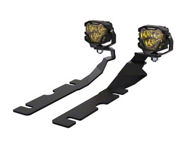 Morimoto 4Banger Ditch Light Kit; HXB Yellow Flood Beam (10-18 RAM 2500)