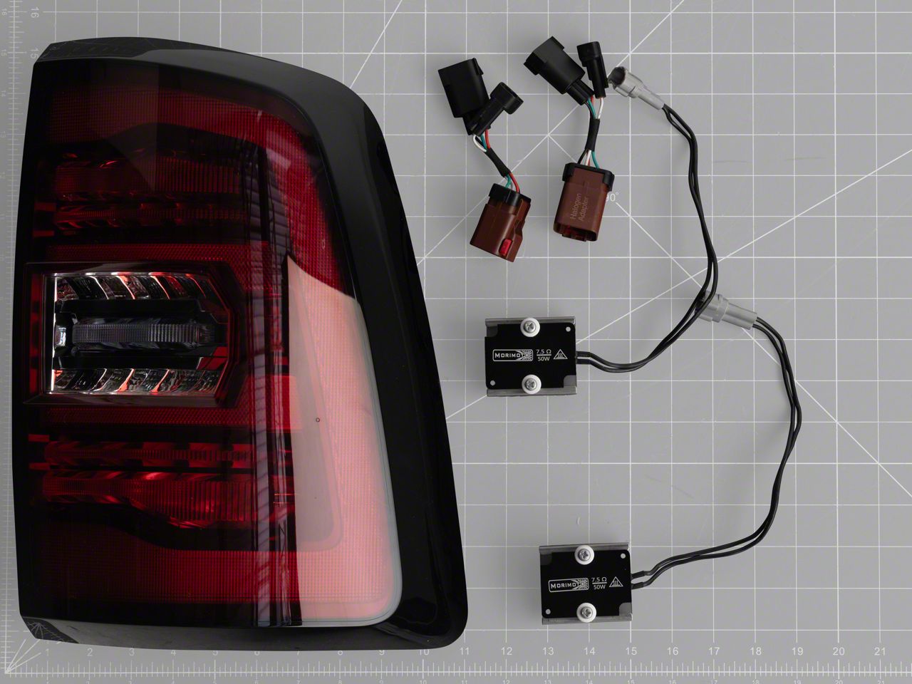 Morimoto RAM 2500 GEN2 XB LED Tail Lights; Black Housing; Red Lens