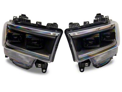 Morimoto XB Hybrid LED Headlights; Black Housing; Clear Lens (19-24 RAM 2500 w/ Factory Non-Projector Headlights)