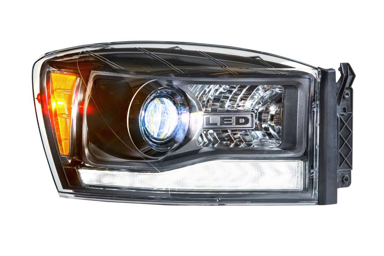 Morimoto RAM 2500 XB Hybrid LED Headlights; Black Housing; Clear