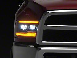 Morimoto XB LED Headlights with Amber DRL; Black Housing; Clear Lens (10-18 RAM 2500)