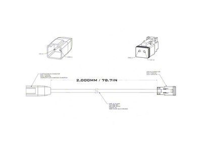 Morimoto 1/2/4Banger 2P DT Extension Harness