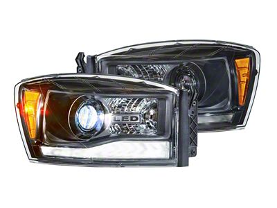 Morimoto XB Hybrid LED Headlights; Black Housing; Clear Lens (06-09 RAM 3500)