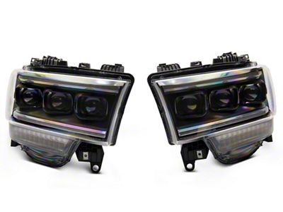 Morimoto XB LED Headlights; Black Housing; Clear Lens (19-24 RAM 3500 w/ Factory Halogen Headlights)