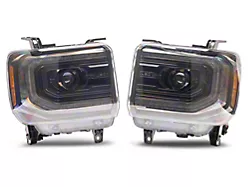 Morimoto XB LED Headlights; Black Housing; Clear Lens (14-18 Sierra 1500 w/o Factory LED Turn Signals)