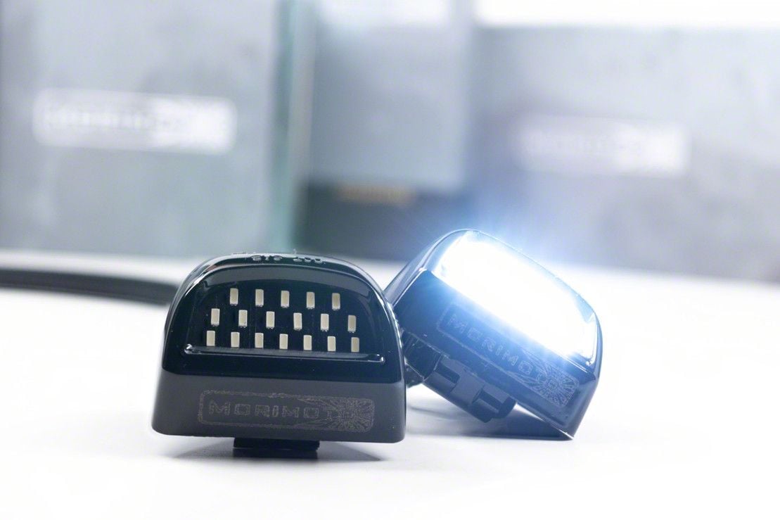 Morimoto Sierra 1500 XB LED License Plate Lights; Smoked LF71204B (99