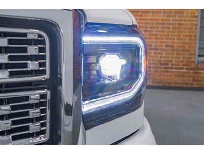 Morimoto XB LED Headlights; Black Housing; Clear Lens (15-19 Sierra 2500 HD w/o Factory LED Turn Signals)