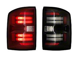 Morimoto XB LED Tail Lights; Black Housing; Red Lens (15-19 Sierra 2500 HD w/ Factory Halogen Tail Lights)