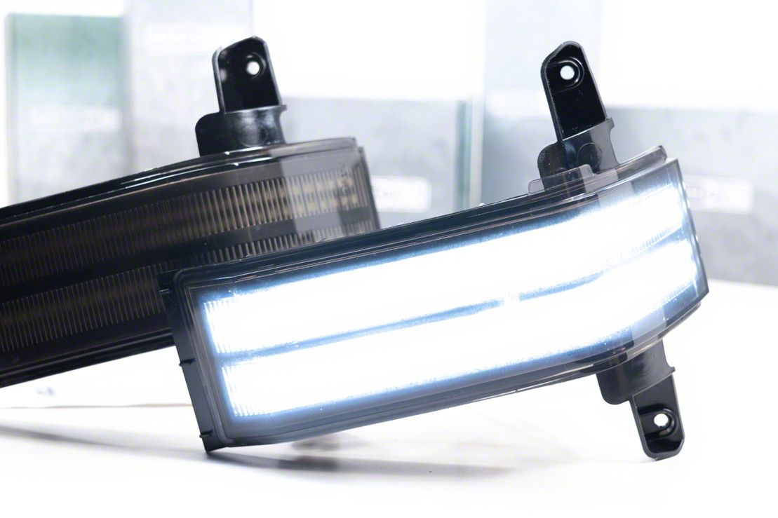 スモーク&ミラー Smoke &Mirrors V6 Morimoto Sierra 2500 XB Sequential LED Side Mirror Lights; Smoked