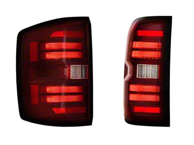 Morimoto XB LED Tail Lights; Black Housing; Red Lens (15-19 Sierra 3500 HD DRW w/ Factory Halogen Tail Lights)