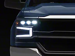 Morimoto XB LED Headlights; Chrome Housing; Clear Lens (16-18 Silverado 1500 w/o OEM LED Turn Signals)
