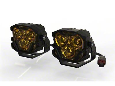 Morimoto 4Banger NCS LED Light Pods; Yellow Spot Beam (Universal; Some Adaptation May Be Required)