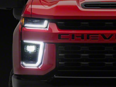 Morimoto XB Hybrid LED Headlights; Black Housing; Clear Lens (20-23 Silverado 2500 HD)