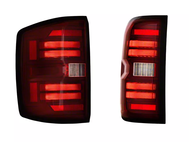 Morimoto XB LED Tail Lights; Black Housing; Red Lens (15-19 Silverado 2500 HD w/ Factory Halogen Tail Lights)