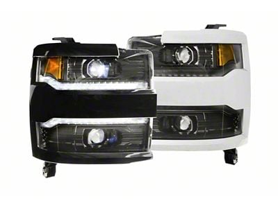 Morimoto XB LED Headlights; Chrome Housing; Clear Lens (15-19 Silverado 3500 HD)