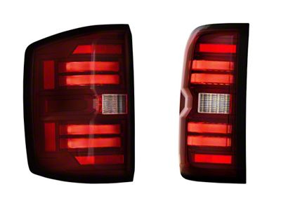 Morimoto XB LED Tail Lights; Black Housing; Red Lens (15-19 Silverado 3500 HD w/ Factory Halogen Tail Lights)