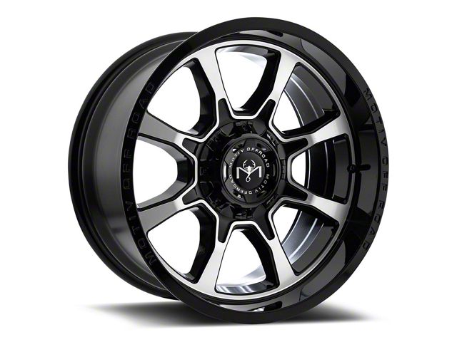 Motiv Offroad Glock Gloss Black Machined 6-Lug Wheel; 20x9; 18mm Offset (07-14 Yukon)