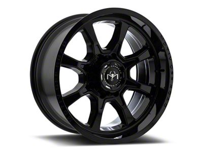 Motiv Offroad Glock Gloss Black 8-Lug Wheel; 18x9; 18mm Offset (19-24 RAM 3500 SRW)