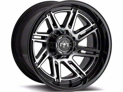 Motiv Off Road Millenium Gloss Black Machined 8-Lug Wheel; 20x10; -12mm Offset (19-24 RAM 3500 SRW)