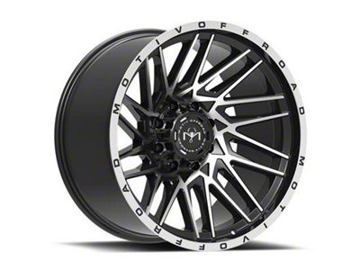 Motiv Offroad Mutant Gloss Black with Chrome Accents 5-Lug Wheel; 20x10; -25mm Offset (02-08 RAM 1500, Excluding Mega Cab)