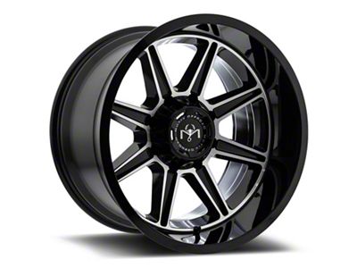 Motiv Offroad Balast Gloss Black with Chrome Accents 6-Lug Wheel; 18x9; 18mm Offset (07-13 Silverado 1500)