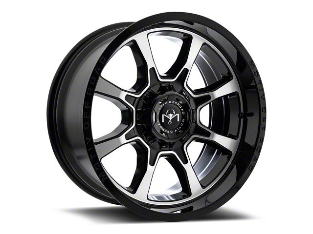 Motiv Offroad Glock Gloss Black with Chrome Accents 6-Lug Wheel; 20x9; 18mm Offset (15-20 F-150)