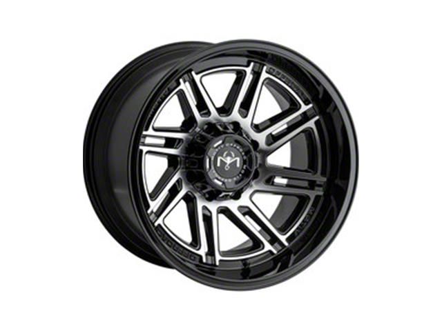 Motiv Offroad Millenium Series Gloss Black Machined 8-Lug Wheel; 20x9; 18mm Offset (20-24 Sierra 3500 HD SRW)
