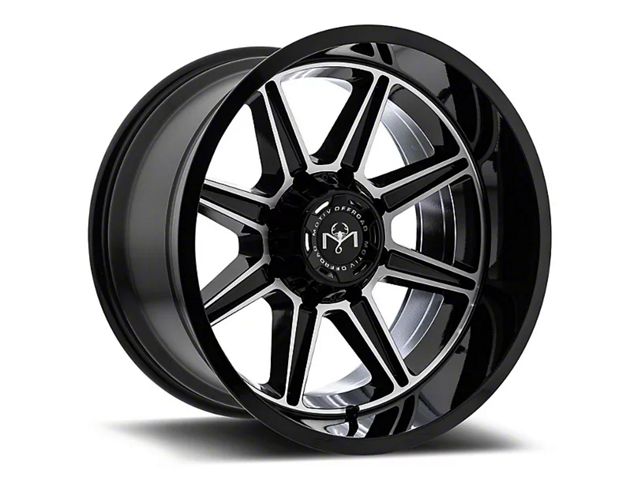 Motiv Offroad Balast Gloss Black with Chrome Accents 5-Lug Wheel; 18x9; 10mm Offset (87-90 Dakota)